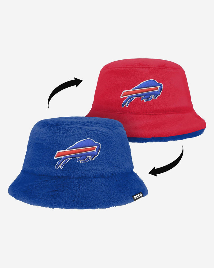 Buffalo Bills Reversible Faux Fur Bucket Hat FOCO - FOCO.com