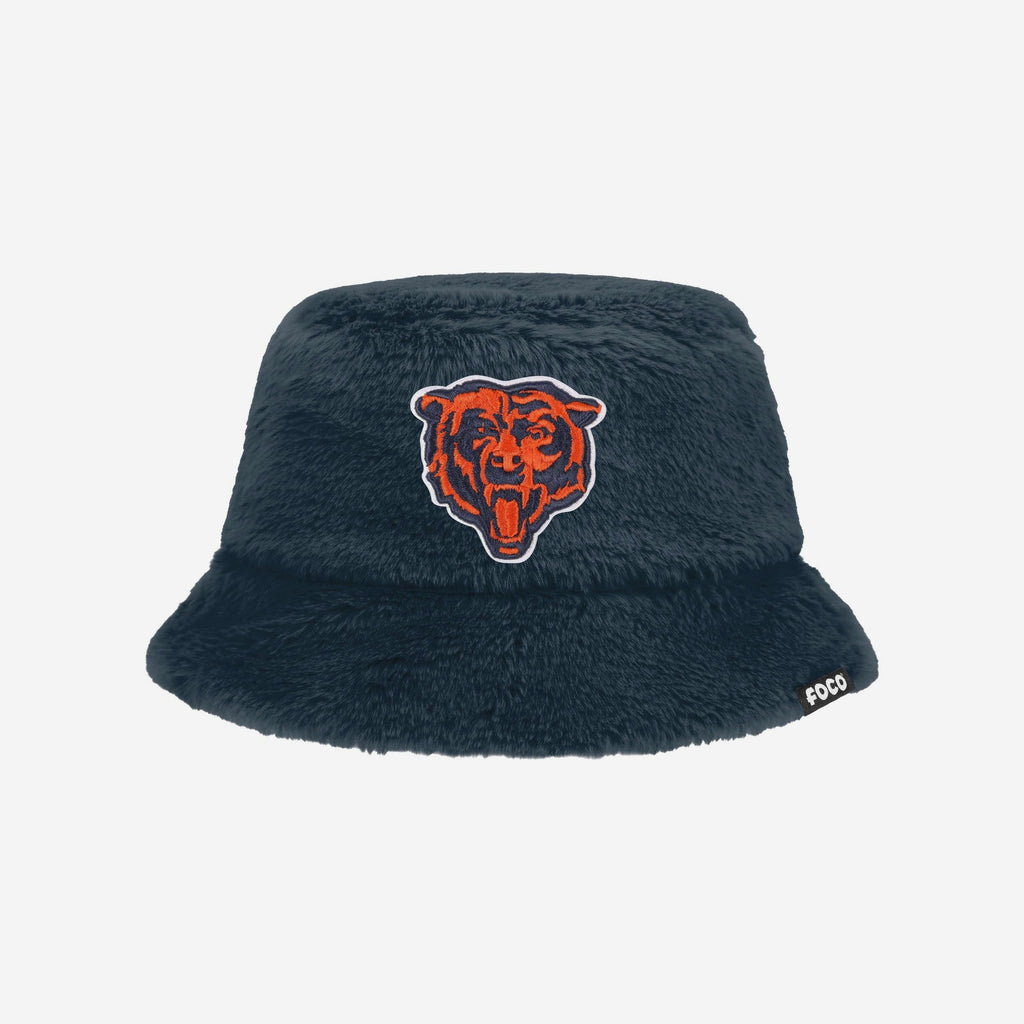 Chicago Bears Reversible Faux Fur Bucket Hat FOCO - FOCO.com