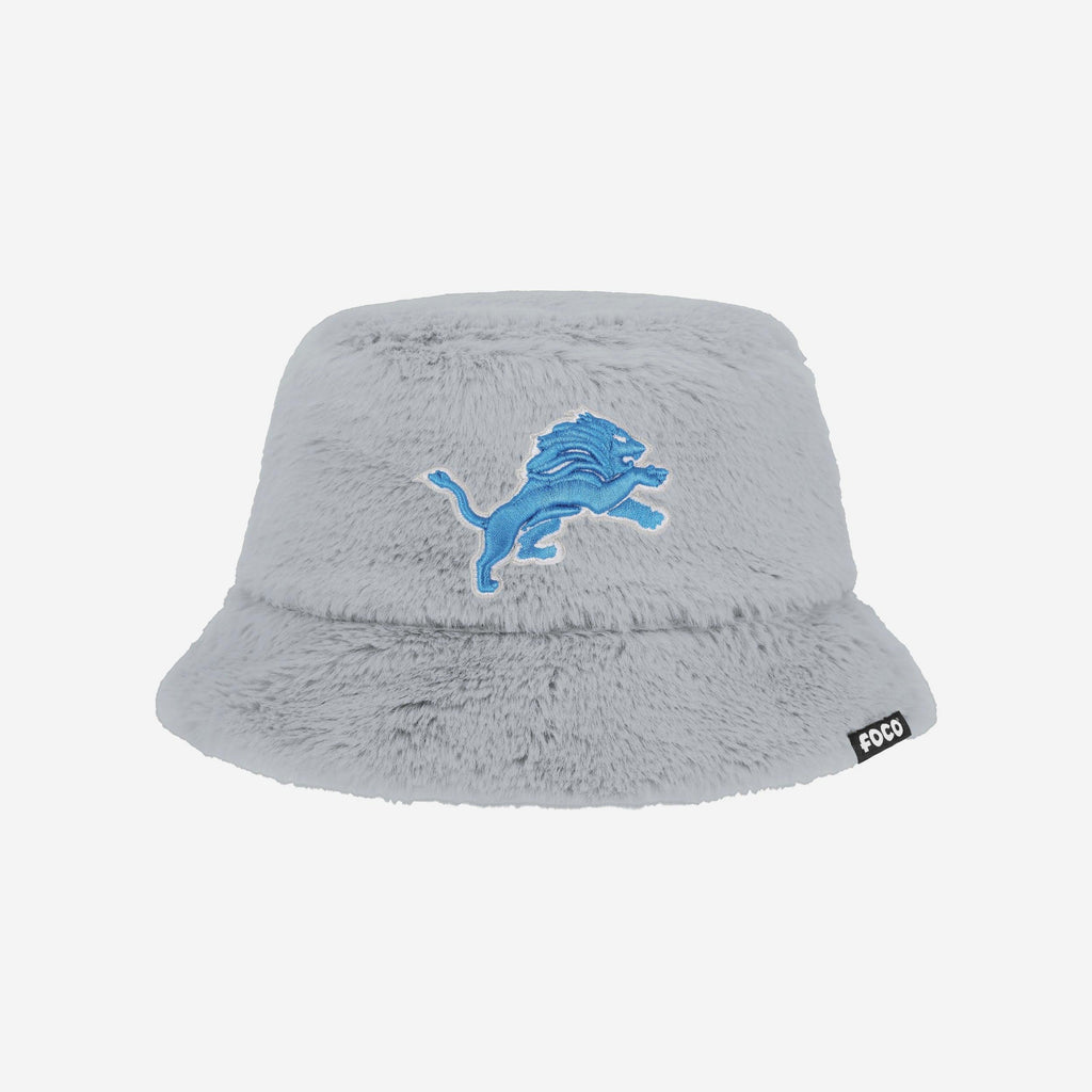 Detroit Lions Reversible Faux Fur Bucket Hat FOCO - FOCO.com