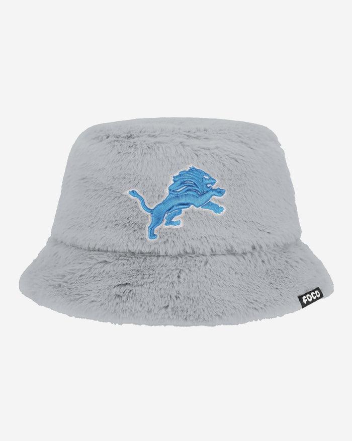 Detroit Lions Reversible Faux Fur Bucket Hat FOCO - FOCO.com