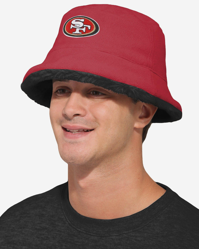 San Francisco 49ers Reversible Faux Fur Bucket Hat FOCO - FOCO.com
