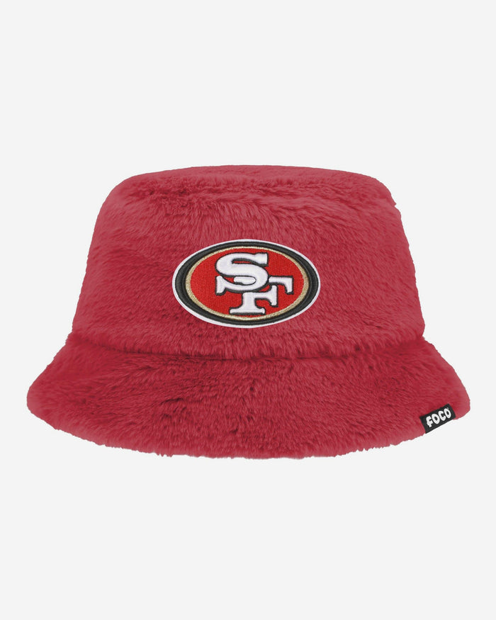 San Francisco 49ers Reversible Faux Fur Bucket Hat FOCO - FOCO.com