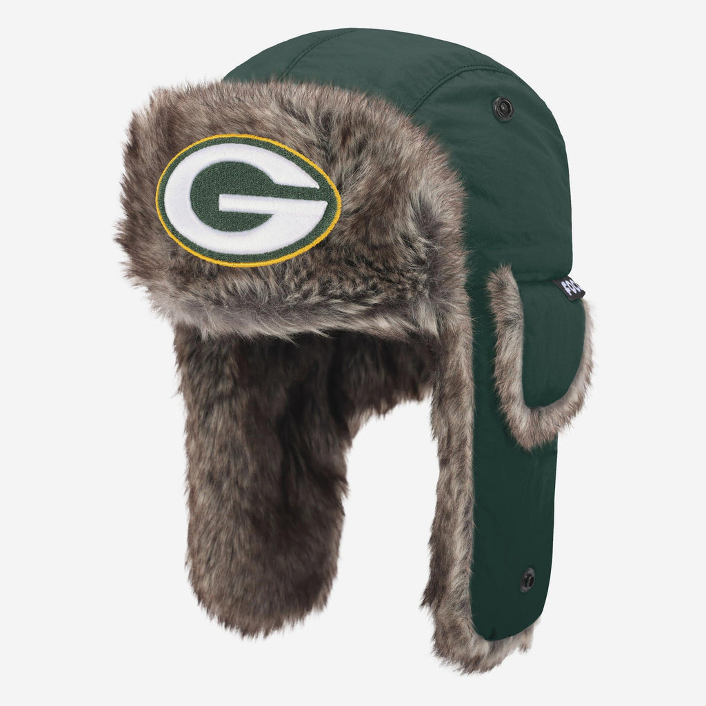 Green Bay Packers Faux Fur Trapper Hat FOCO - FOCO.com
