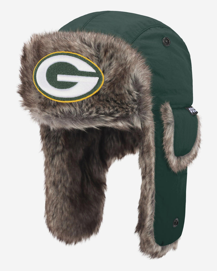 Green Bay Packers Faux Fur Trapper Hat FOCO - FOCO.com
