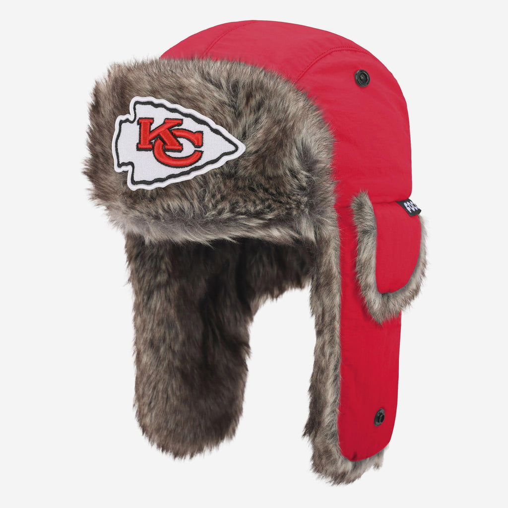 Kansas City Chiefs Faux Fur Trapper Hat FOCO - FOCO.com