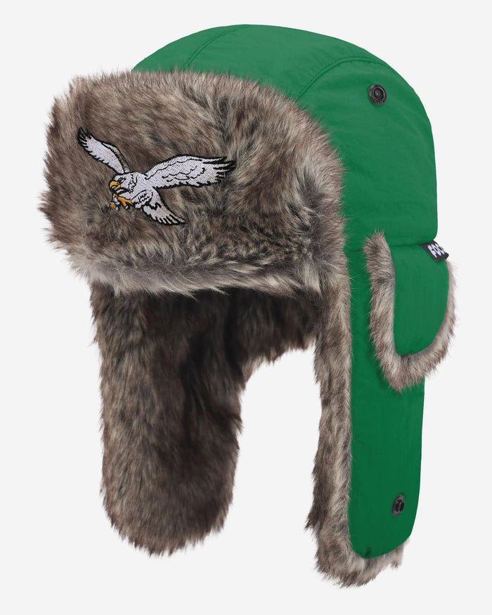 Philadelphia Eagles Kelly Green Faux Fur Trapper Hat FOCO - FOCO.com