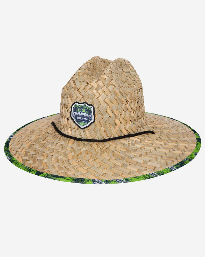 Seattle Seahawks Super Bowl LX Champions Straw Hat FOCO - FOCO.com