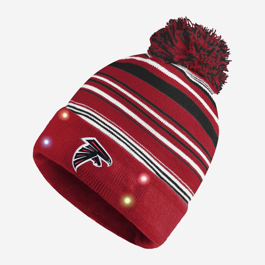 Atlanta Falcons Horizontal Stripe Light Up Beanie FOCO - FOCO.com