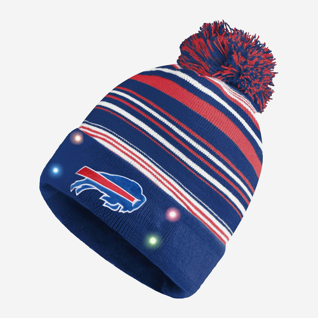 Buffalo Bills Horizontal Stripe Light Up Beanie FOCO - FOCO.com