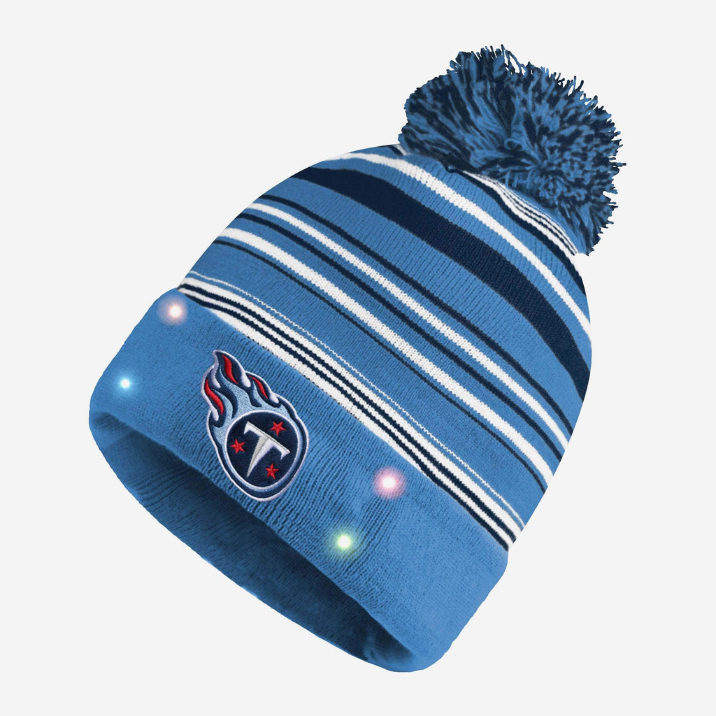 Tennessee Titans Horizontal Stripe Light Up Beanie FOCO - FOCO.com