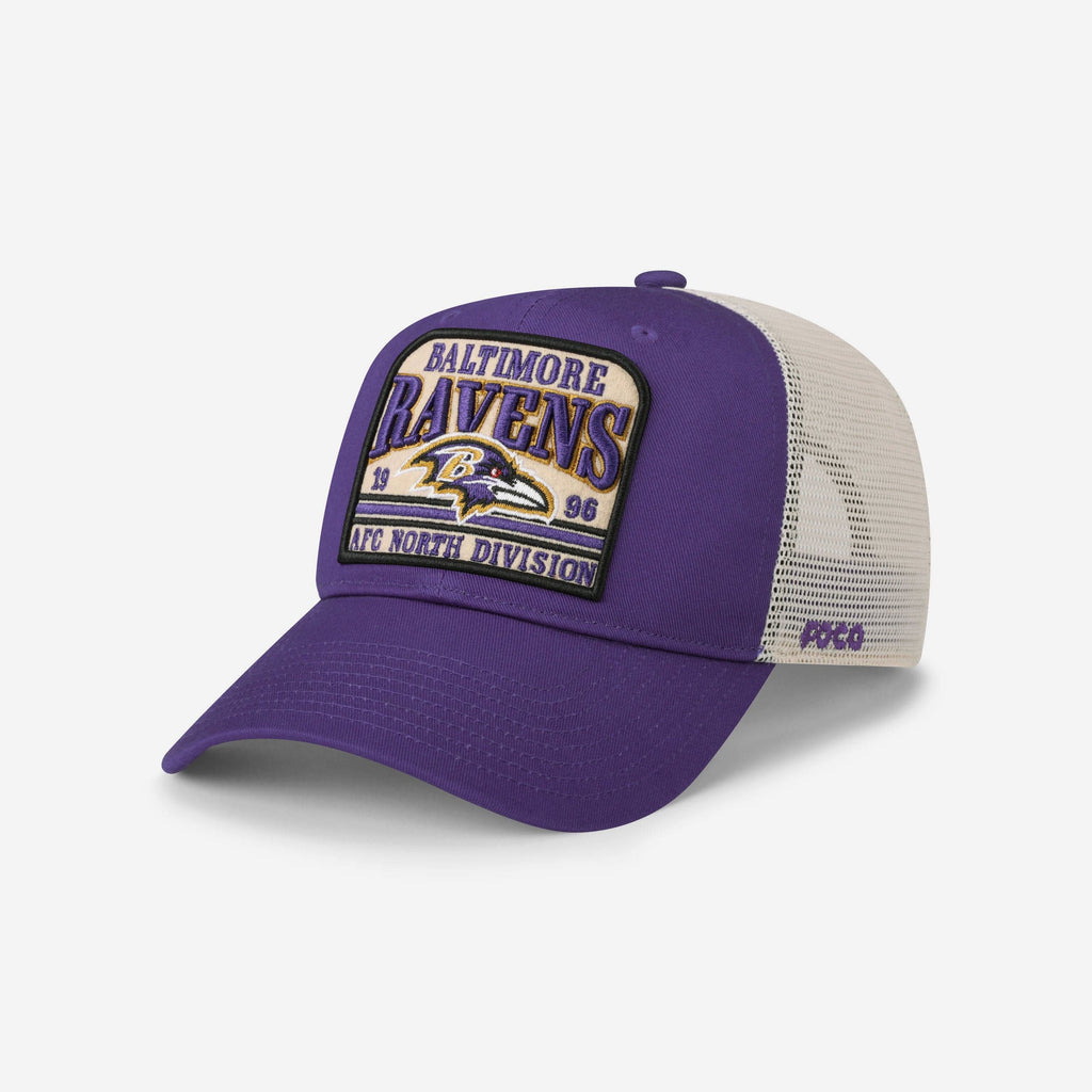 Baltimore Ravens Truckstop Patch Trucker RF Cap FOCO - FOCO.com