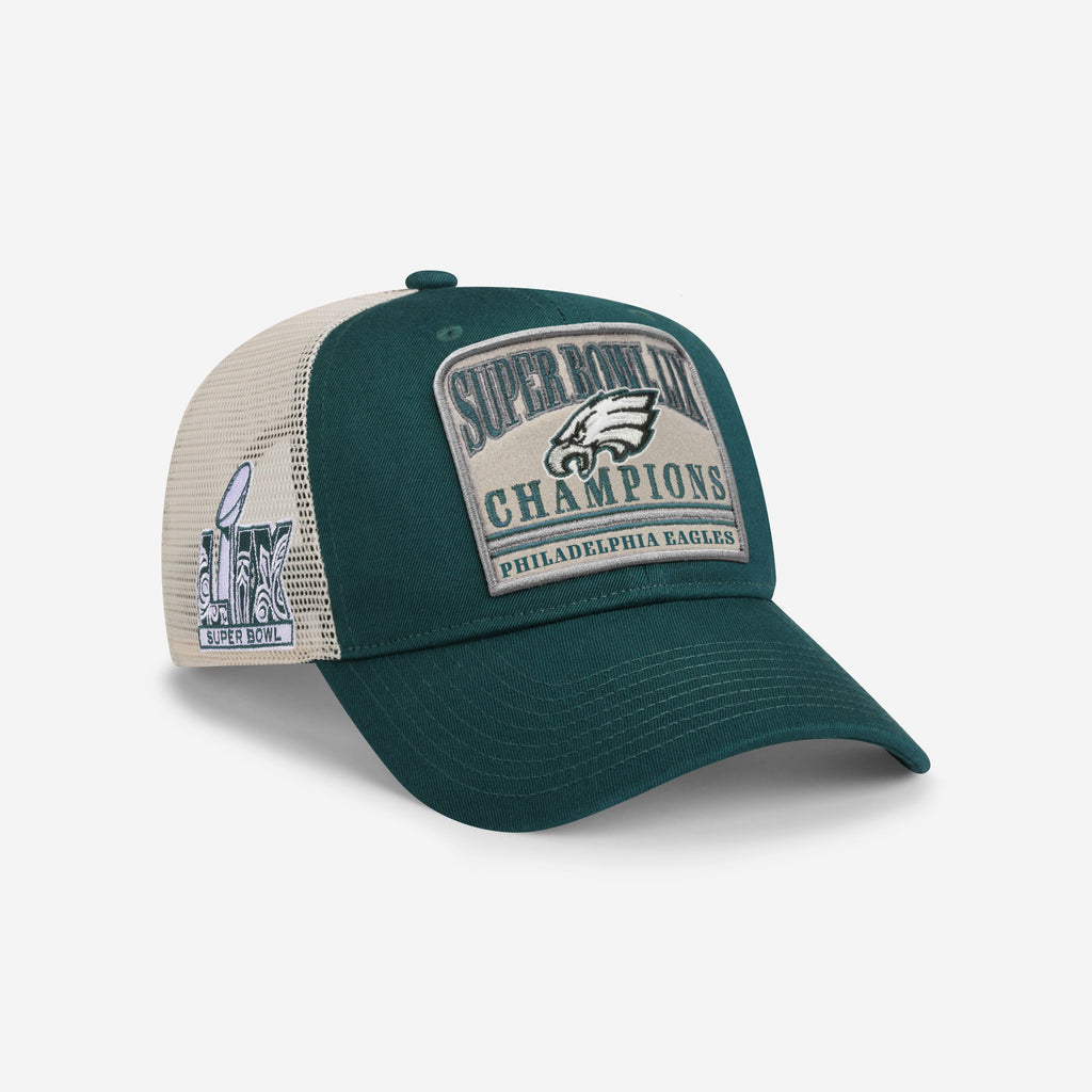 Philadelphia Eagles Super Bowl LIX Champions Truckstop Patch Trucker RF Cap FOCO - FOCO.com