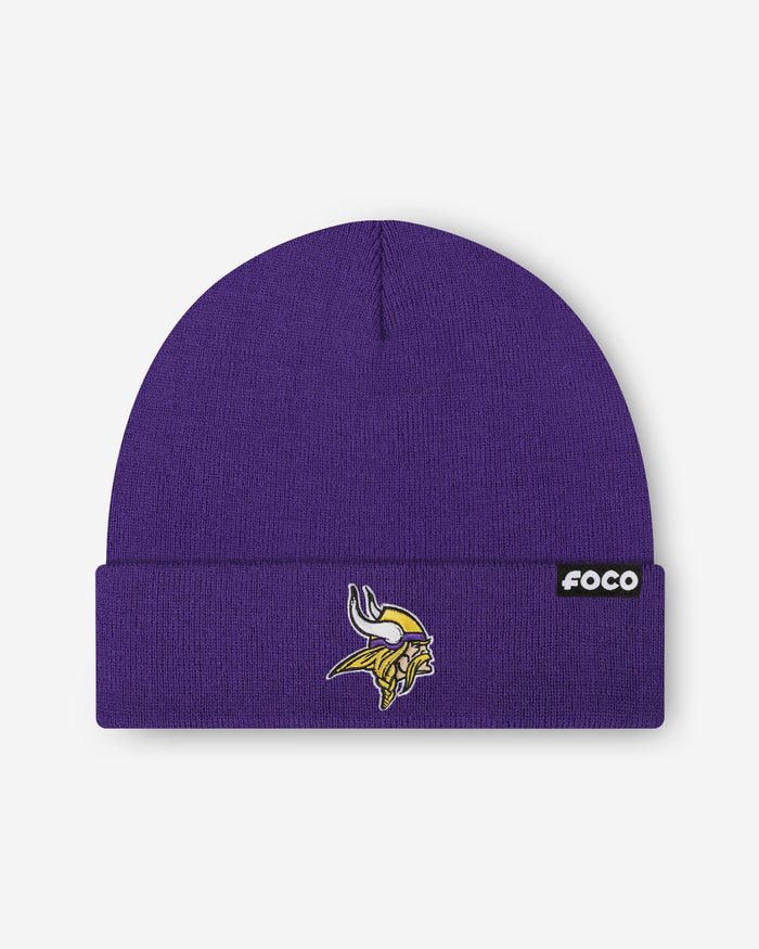 Minnesota Vikings Basic Primary Logo Beanie FOCO - FOCO.com