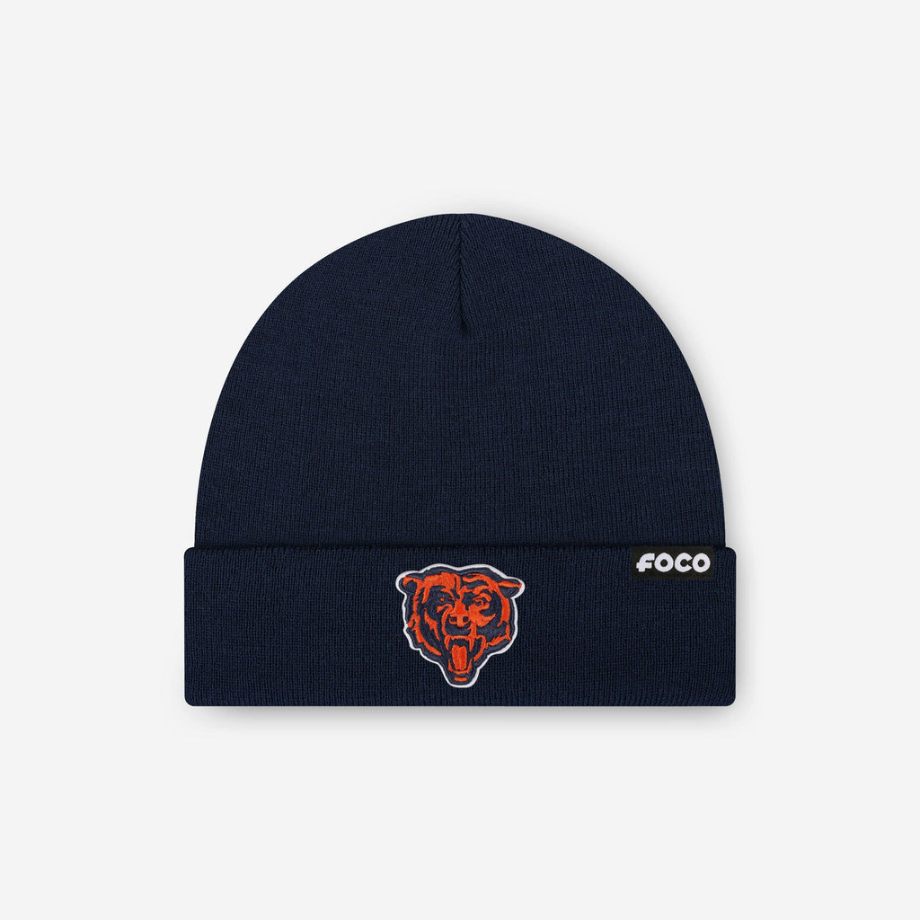 Chicago Bears Basic Primary Logo Beanie FOCO - FOCO.com