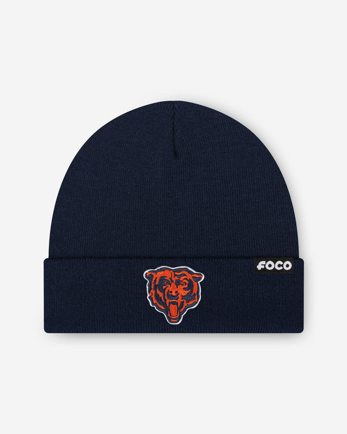 Chicago Bears Basic Primary Logo Beanie FOCO - FOCO.com