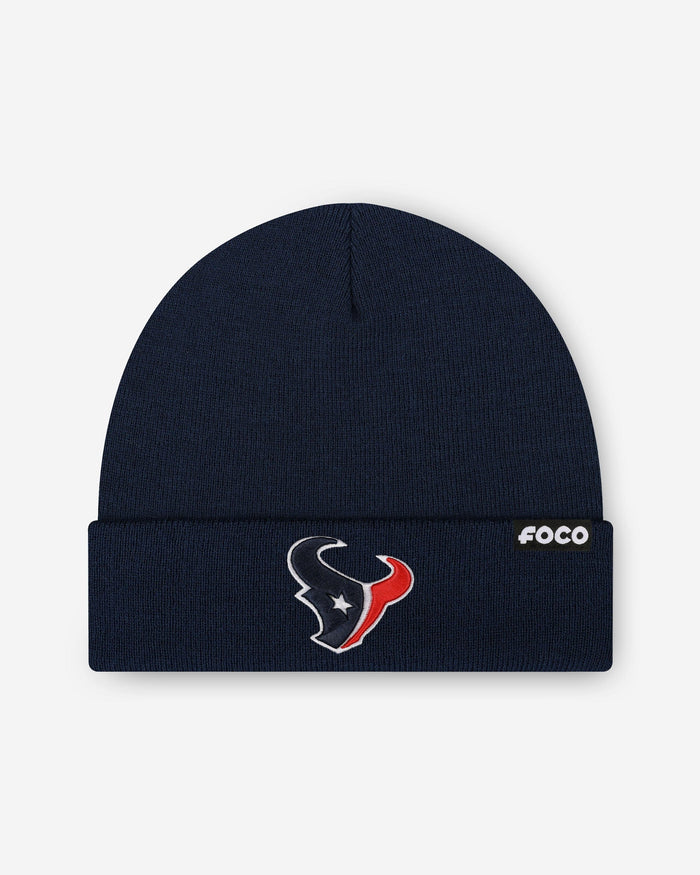 Houston Texans Basic Primary Logo Beanie FOCO - FOCO.com