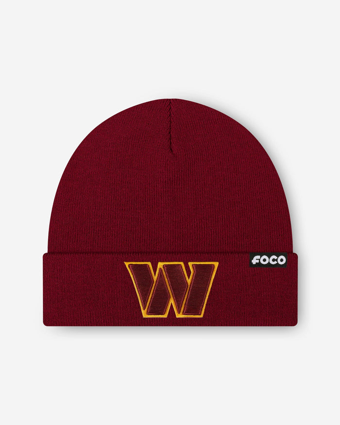 Washington Commanders Basic Primary Logo Beanie FOCO - FOCO.com