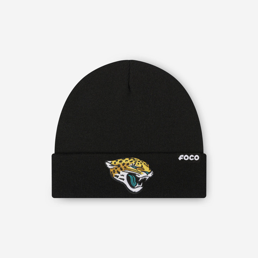 Jacksonville Jaguars Basic Primary Logo Beanie FOCO - FOCO.com