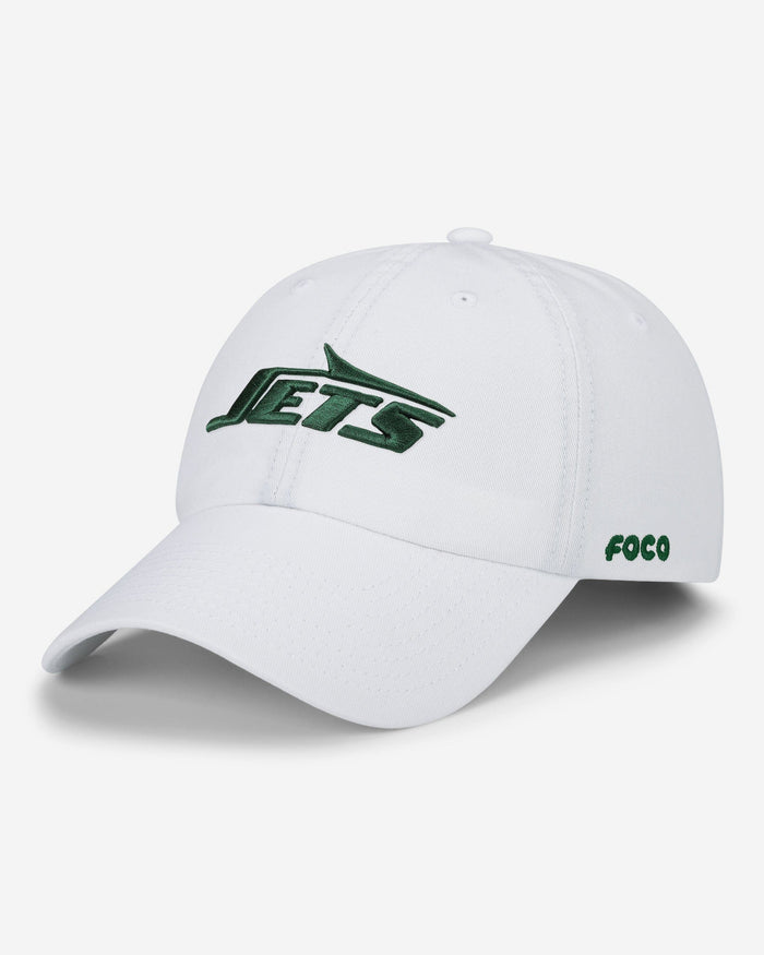 New York Jets Primary Logo Casual Cap FOCO White - FOCO.com