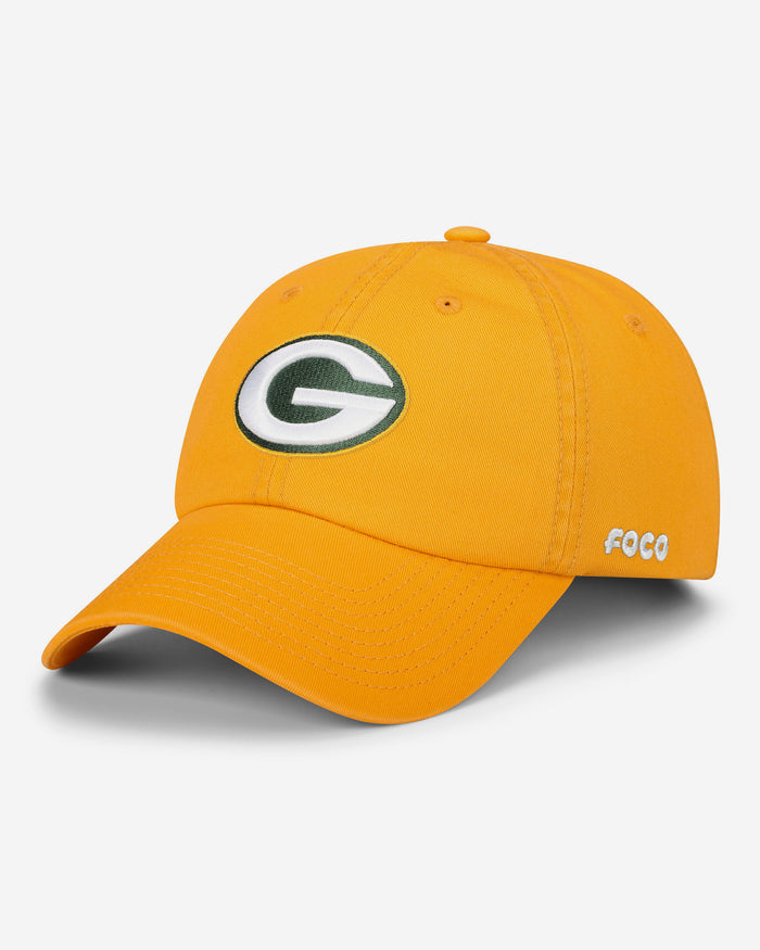 Green Bay Packers Primary Logo Casual Classic Cap FOCO Gold - FOCO.com