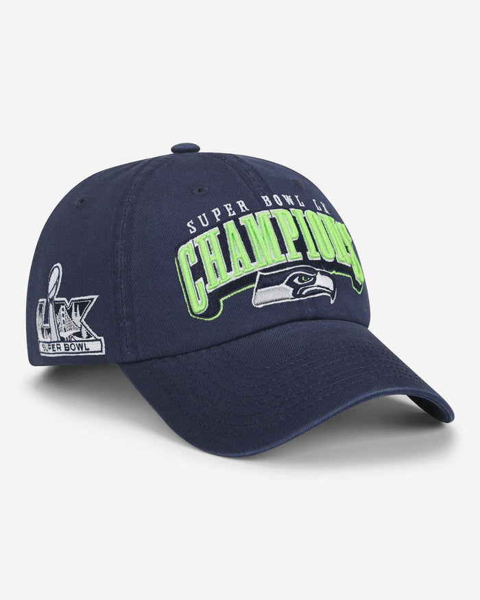 Seattle Seahawks Super Bowl LX Champions Primary Logo Casual Cap FOCO - FOCO.com