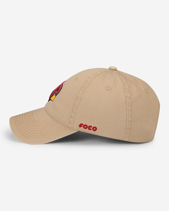 Arizona Cardinals Khaki Primary Logo Casual Classic Cap FOCO - FOCO.com