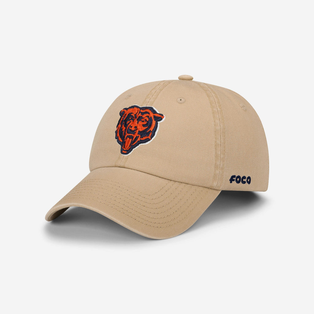 Chicago Bears Khaki Primary Logo Casual Cap FOCO - FOCO.com