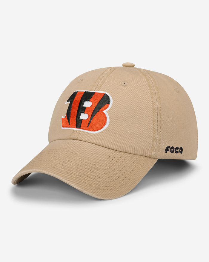 Cincinnati Bengals Khaki Primary Logo Casual Classic Cap FOCO - FOCO.com