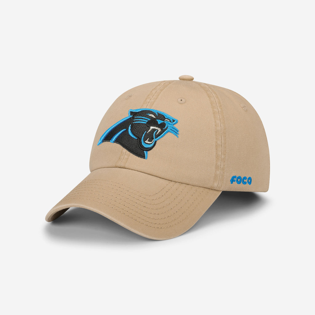 Carolina Panthers Khaki Primary Logo Casual Cap FOCO - FOCO.com