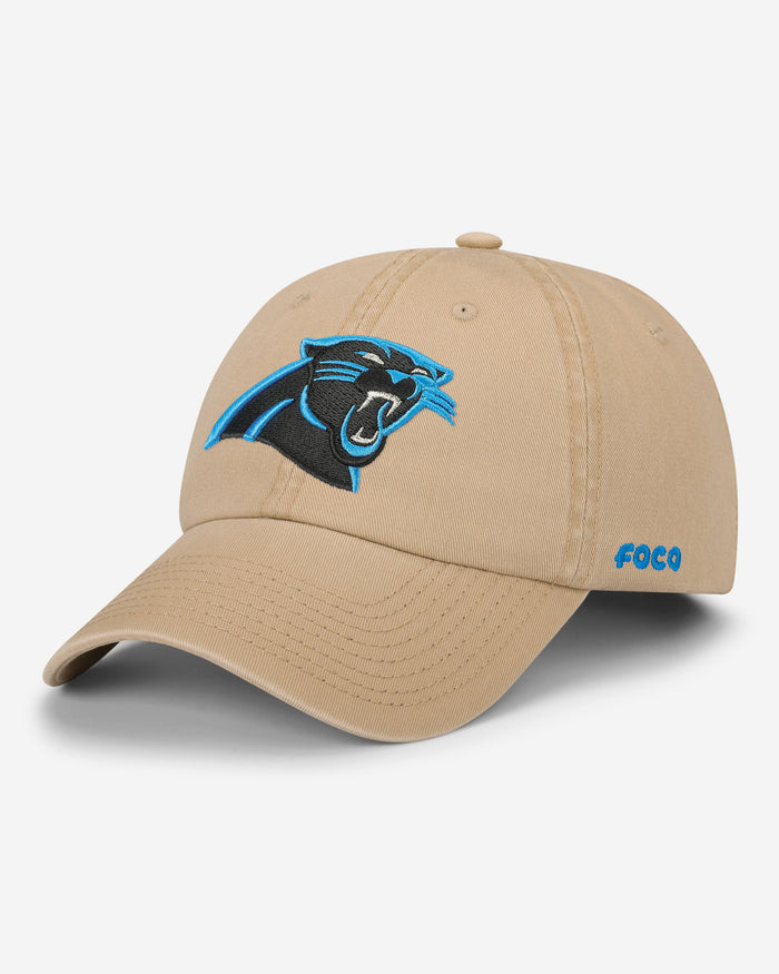 Carolina Panthers Khaki Primary Logo Casual Classic Cap FOCO - FOCO.com