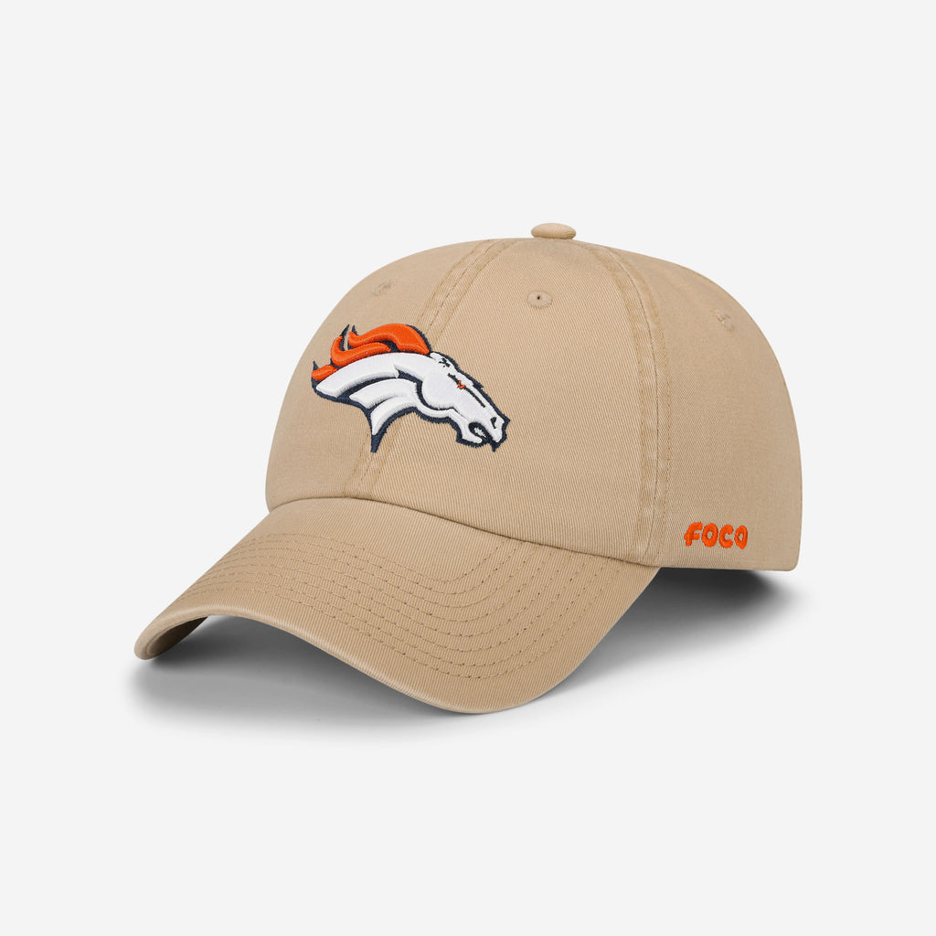 Denver Broncos Khaki Primary Logo Casual Classic Cap FOCO - FOCO.com