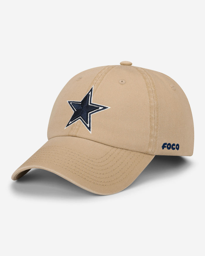 Dallas Cowboys Khaki Primary Logo Casual Classic Cap FOCO - FOCO.com