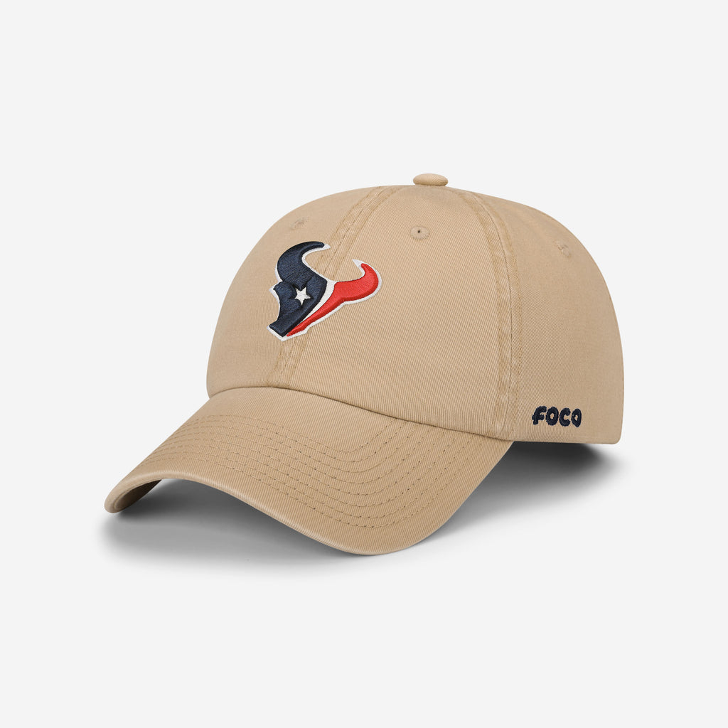 Houston Texans Khaki Primary Logo Casual Classic Cap FOCO - FOCO.com