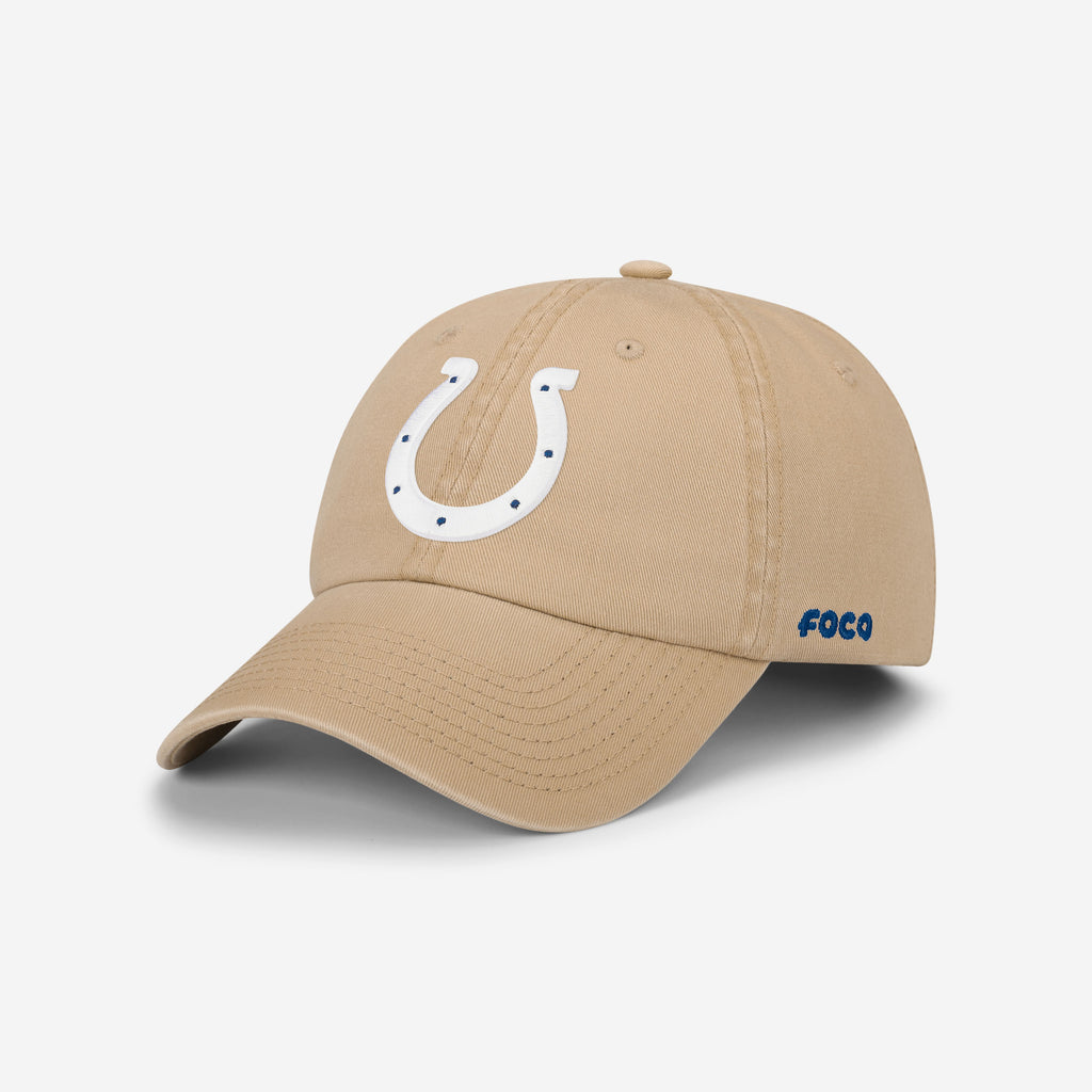 Indianapolis Colts Khaki Primary Logo Casual Cap FOCO - FOCO.com