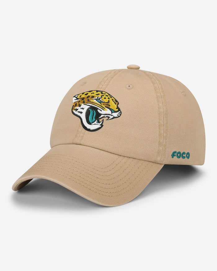 Jacksonville Jaguars Khaki Primary Logo Casual Classic Cap FOCO - FOCO.com