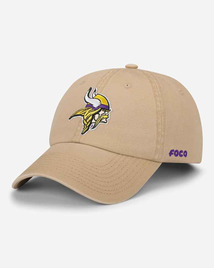 Minnesota Vikings Khaki Primary Logo Casual Classic Cap FOCO - FOCO.com