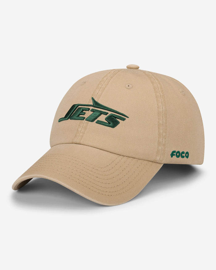 New York Jets Khaki Primary Logo Casual Classic Cap FOCO - FOCO.com