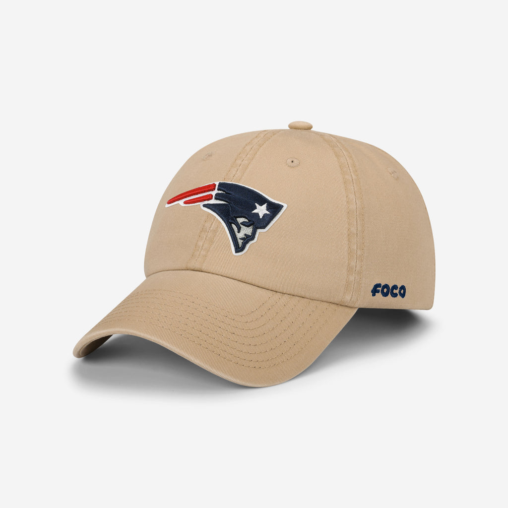 New England Patriots Khaki Primary Logo Casual Classic Cap FOCO - FOCO.com