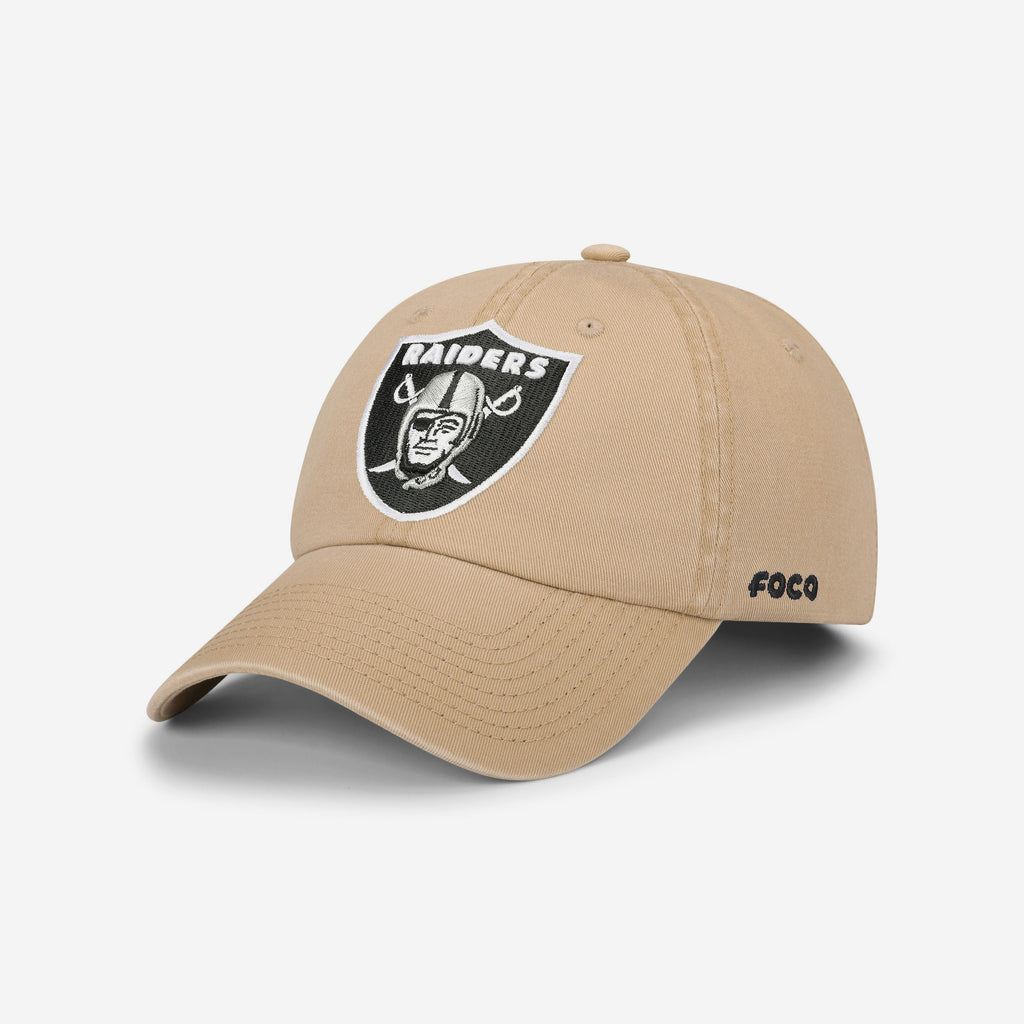 Las Vegas Raiders Khaki Primary Logo Casual Cap FOCO - FOCO.com