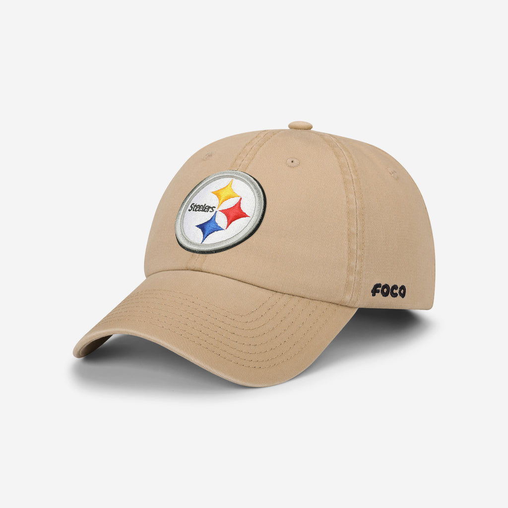 Pittsburgh Steelers Khaki Primary Logo Casual Classic Cap FOCO - FOCO.com