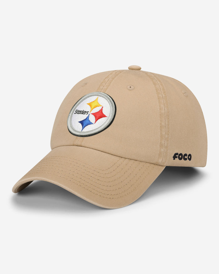 Pittsburgh Steelers Khaki Primary Logo Casual Classic Cap FOCO - FOCO.com