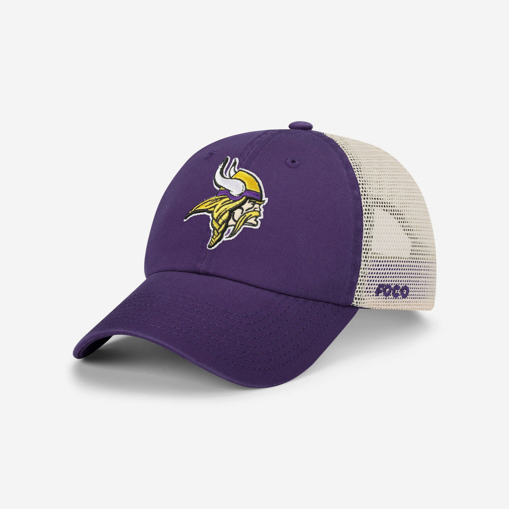 Minnesota Vikings Primary Logo Casual Trucker Cap FOCO - FOCO.com