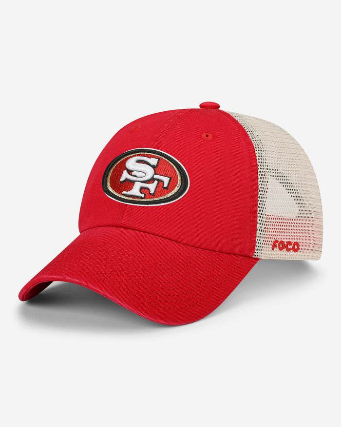 San Francisco 49ers Primary Logo Casual Trucker Cap FOCO - FOCO.com