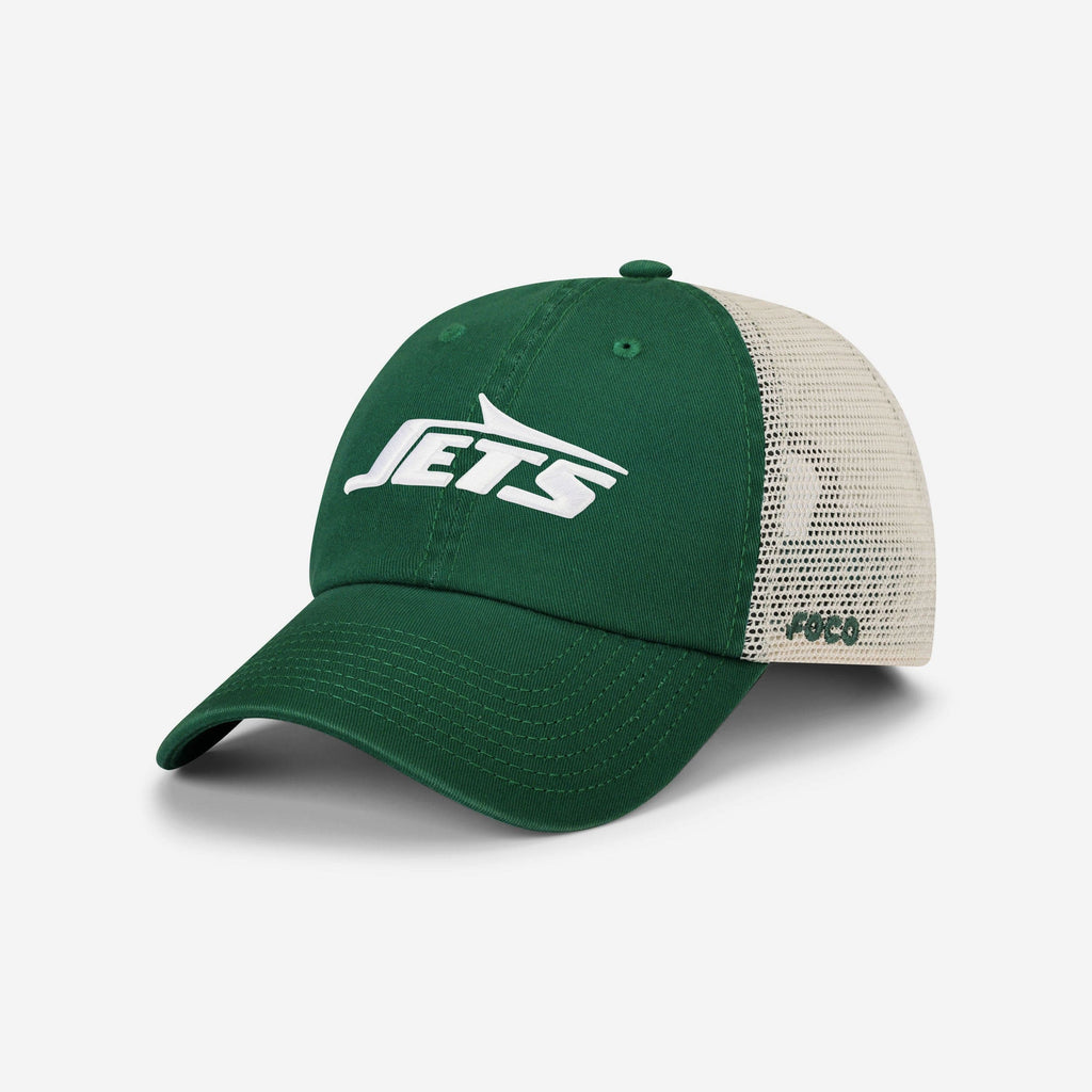 New York Jets Primary Logo Casual Trucker Cap FOCO - FOCO.com