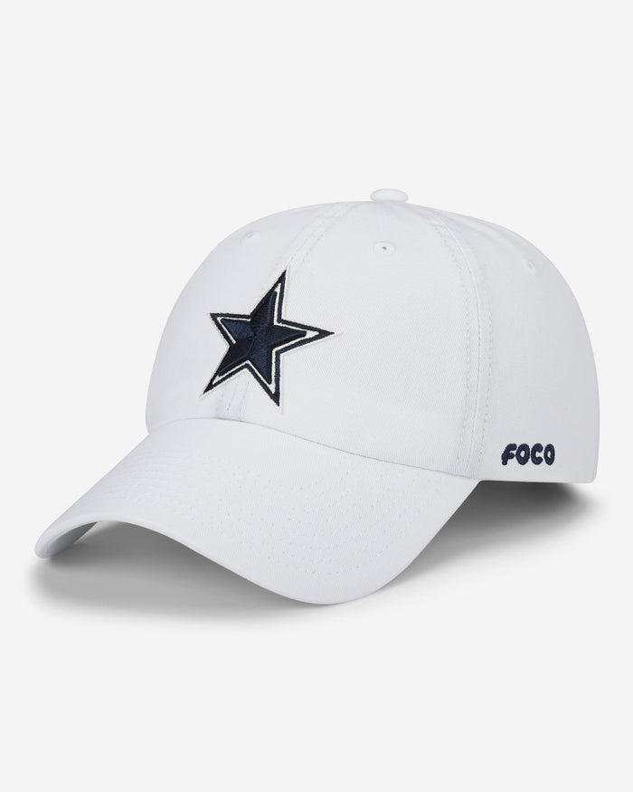 Dallas Cowboys Primary Logo Casual Classic Cap FOCO White - FOCO.com