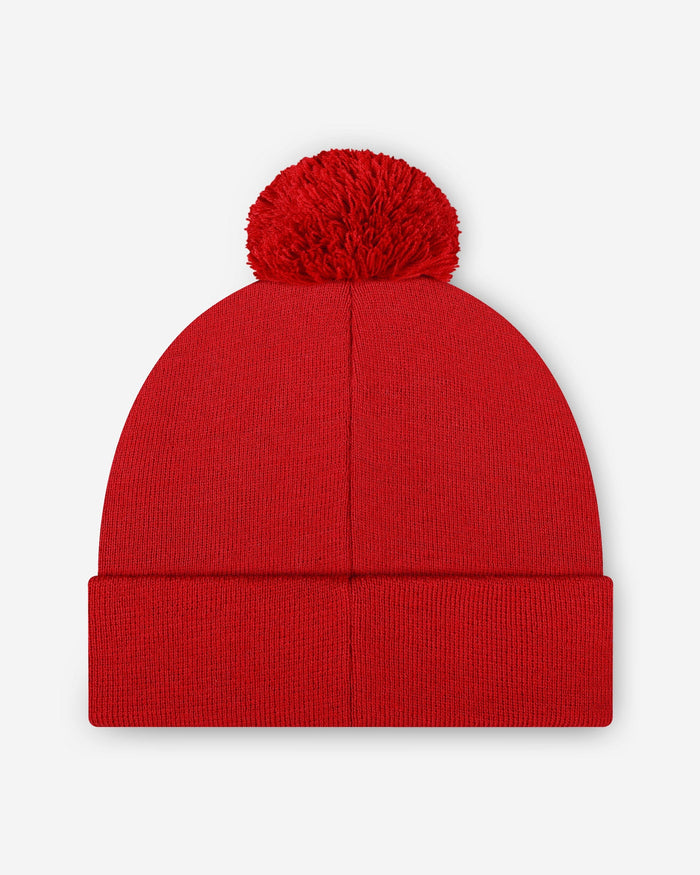 San Francisco 49ers Basic Primary Logo Pom Beanie FOCO - FOCO.com