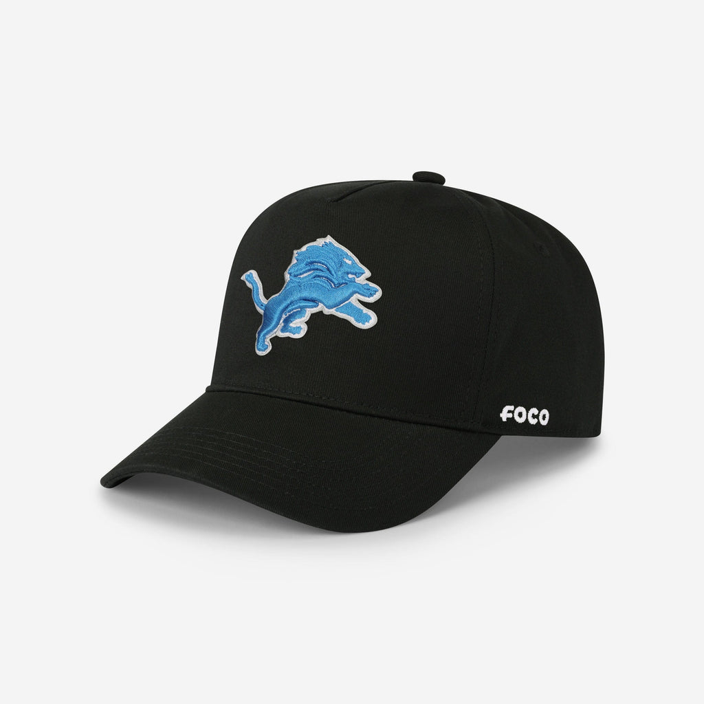 Detroit Lions Primary Logo Marquee RF Cap FOCO Black - FOCO.com