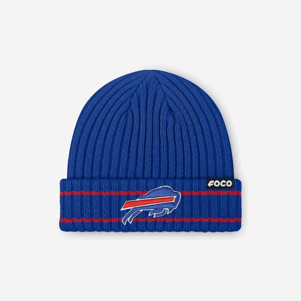 Buffalo Bills Primary Logo Ribbed Beanie FOCO - FOCO.com