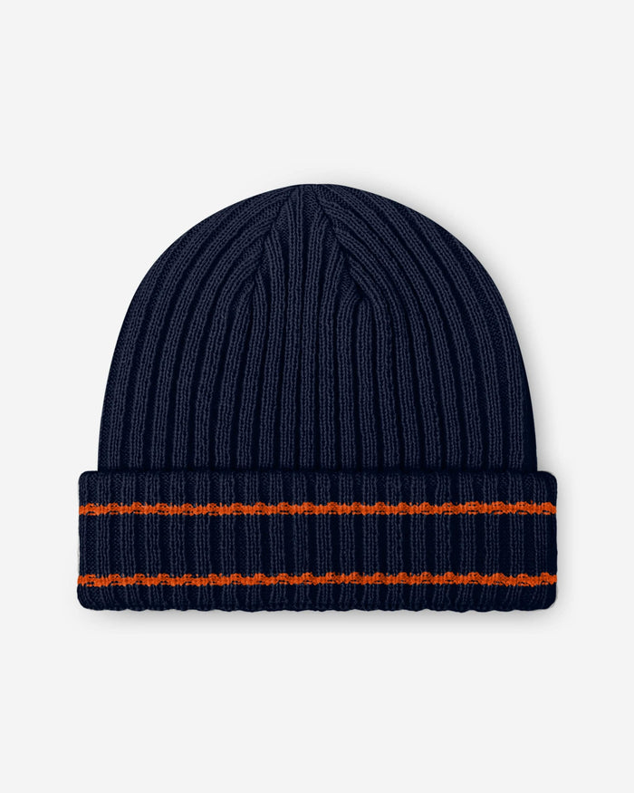 Chicago Bears Primary Logo Ribbed Beanie FOCO - FOCO.com