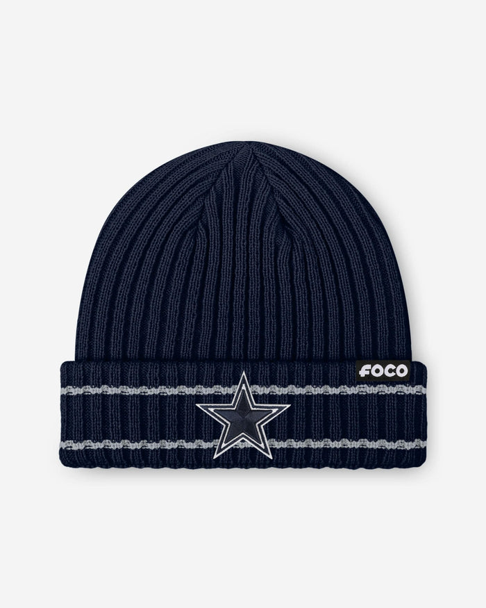 Dallas Cowboys Primary Logo Ribbed Beanie FOCO - FOCO.com